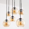 Koyoto 6-light pendant light for dining room, E27 globe-shade hanging light