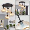 Gastor 4-light globe ceiling light with staggered pendant-style shades