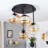 Gastor 4-light globe ceiling light with staggered pendant-style shades