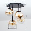 Gastor 4-light globe ceiling light with staggered pendant-style shades