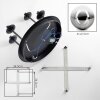 Modern Cluster Ceiling Light Chehalis, 4 clear and smoke-coloured glass shades, G9