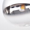 Modern Cluster Ceiling Light Chehalis, 4 clear and smoke-coloured glass shades, G9