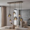 Koyoto 6-light pendant light with globe shades for dining room, height settable