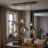 Koyoto 6-light pendant light with globe shades for dining room, height settable