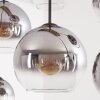 Koyoto 6-light pendant light with globe shades for dining room, height settable