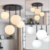 Chehalis globe ceiling light, 4-light round retro fixture for living room