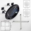 Chehalis globe ceiling light, 4-light round retro fixture for living room