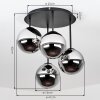 Chehalis ceiling light, 4-light globe cluster light, G9, Ø 41 cm, modern retro
