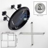 Chehalis ceiling light, 4-light globe cluster light, G9, Ø 41 cm, modern retro