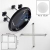 Chehalis globe ceiling light fixture, 4-light round living room ceiling lamp, G9