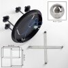 Chehalis 4-light globe ceiling light, G9 retro vintage fixture for dining room