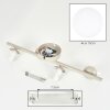 Gastor globe ceiling light, 4-light round design with sphere shades, 41 cm