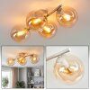 Gastor 4-Light Ceiling Light with Globe Shades, Retro Ceiling Light, four E14 sockets