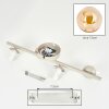 Gastor 4-Light Ceiling Light with Globe Shades, Retro Ceiling Light, four E14 sockets