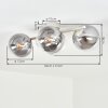 Gastor 4-light globe ceiling light, E14, modern retro ceiling fixture for living room