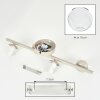 Koyoto 4-light living room ceiling light with globe shades, retro E14