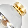 Gastor globe ceiling light, E27 fitting, 25 cm round shade, modern vintage style