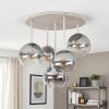 Modern cluster ceiling light Koyoto with five clear and smoke glass shades, ø 15 cm