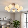 Gastor globe ceiling light, 7-light round ceiling lamp for living room