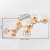 Gastor 10-light ceiling light with globe shades for living room and dining room