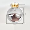 Gastor round vintage globe ceiling light ø 25 cm with E27 socket for hallway