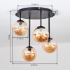 Chehalis globe shade ceiling light, 4-light modern retro design, 35 cm