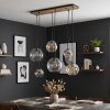 Koyoto 6-light dining room pendant light, E27 globe shades, vintage Boho style