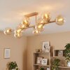 Gastor globe ceiling light, 10-light retro ceiling light for dining room and living room
