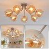Koyoto 7-light ceiling light, retro semi-flush globe ceiling fixture, 82 cm