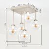 Gastor 5-light globe ceiling light, E14 ceiling fixture in modern vintage style