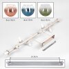 10-Light Cluster Ceiling Light Koyoto with Colourful Glass Shades and Visible E14 Fittings