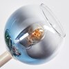 10-Light Cluster Ceiling Light Koyoto with Colourful Glass Shades and Visible E14 Fittings