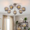 Gastor globe ceiling light, 7-light retro vintage lamp with E14 sockets