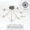 Gastor globe ceiling light, 7-light retro vintage lamp with E14 sockets