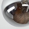 Gastor globe ceiling light, 7-light retro vintage lamp with E14 sockets