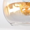 Globe ceiling light Koyoto with 4 amber, clear and smoke glass shades, ø 15 cm, E14 socket