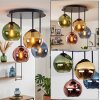 Koyoto 4-light cluster ceiling light, round globe shade design, Ø 25 cm