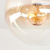 Retro Cluster Ceiling Light Gastor with 5 amber and clear glass shades