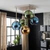 Koyoto 5-light ceiling light with globe shades, modern vintage style, E14