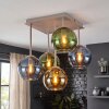 Koyoto 5-light ceiling light with globe shades, modern vintage style, E14
