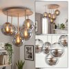 Gastor 5-light globe ceiling light, retro round ceiling lamp, E14, 45 cm