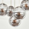 Gastor 5-light globe ceiling light, retro round ceiling lamp, E14, 45 cm