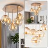 Gastor 5-Light Globe Ceiling Light, round modern retro cluster with layered drops, Ø 45 cm