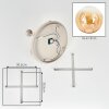 Gastor 5-Light Globe Ceiling Light, round modern retro cluster with layered drops, Ø 45 cm