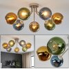 Koyoto globe ceiling light, 7-light retro ceiling light with E14 sockets, Ø 82 cm