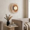 Liriel LED wall light, round retro wall lamp with concentric ring design