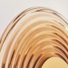 Liriel LED wall light, round retro wall lamp with concentric ring design