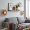 Liriel round LED wall light set of 2, retro ripple-ring design for living rooms
