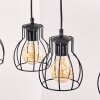Gondo wooden rod pendant light, 4-light dining room lighting, 80 cm length