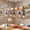 Oravi wooden rod pendant light, 5-light dining table light, length 100 cm